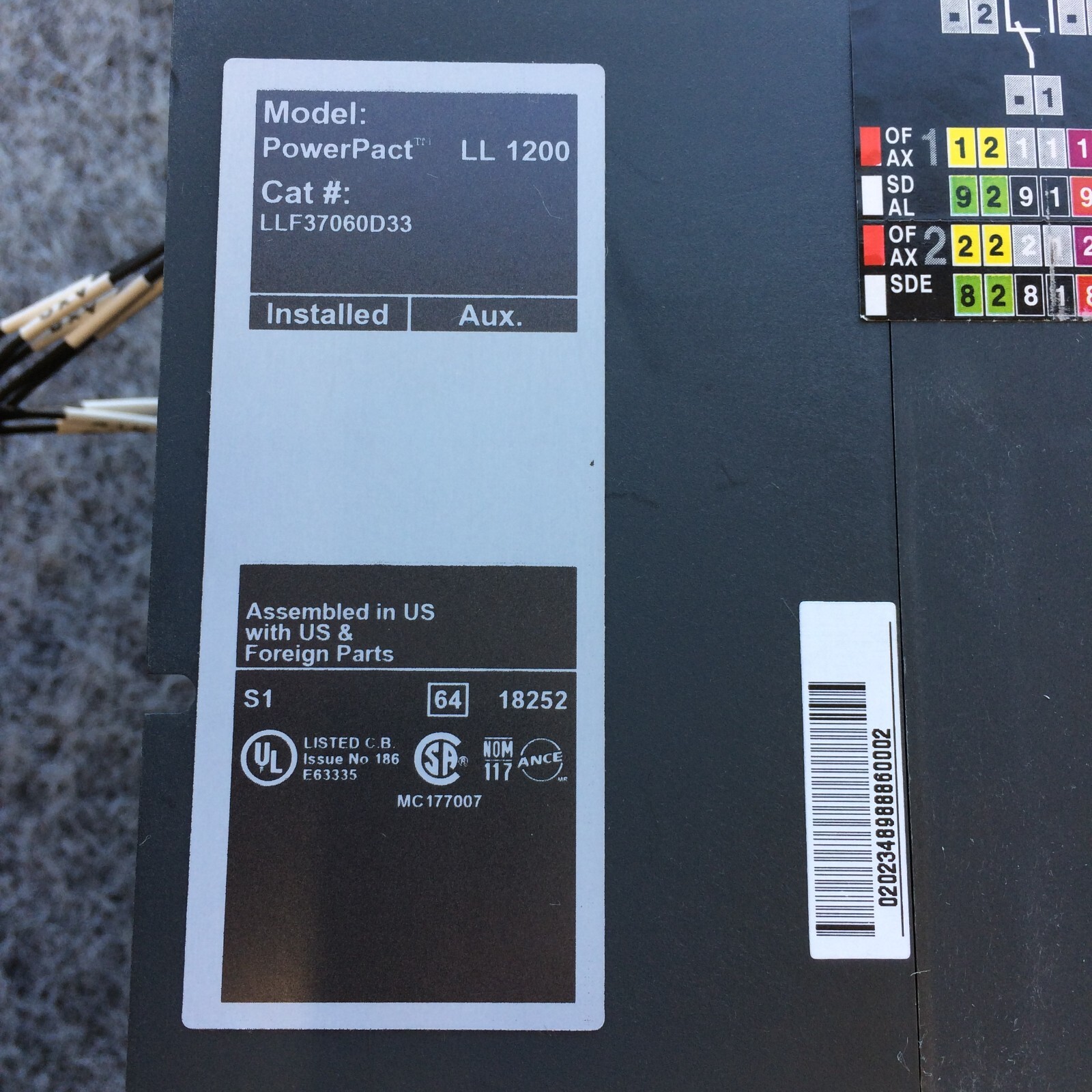 SQUARE D Power Pact LLF37060D33 600V 600A 3pole NTO – !!! FREE !! SAMSUNG CASE
