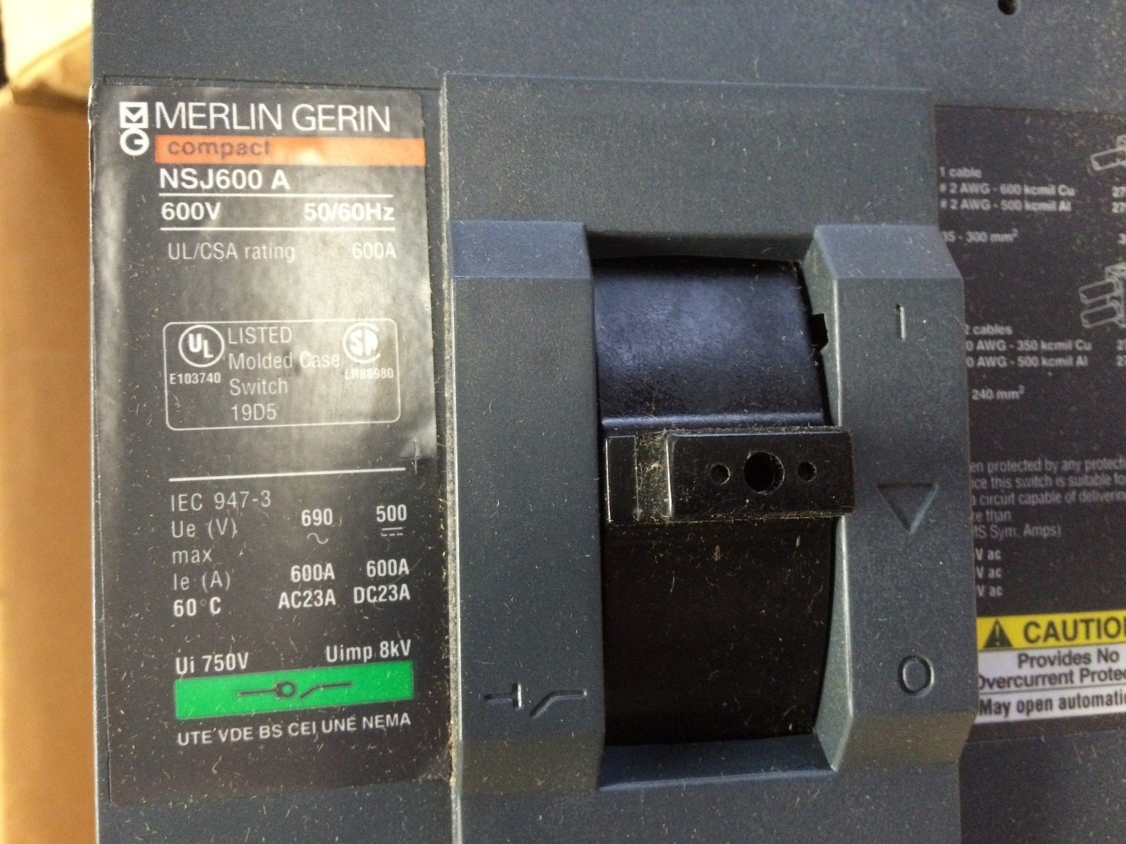 NEW NSJ600A merlin gerin SCHNEIDER AUTOMATIC 600V 600A,NJHN36000S60ABSO,BF,DJ