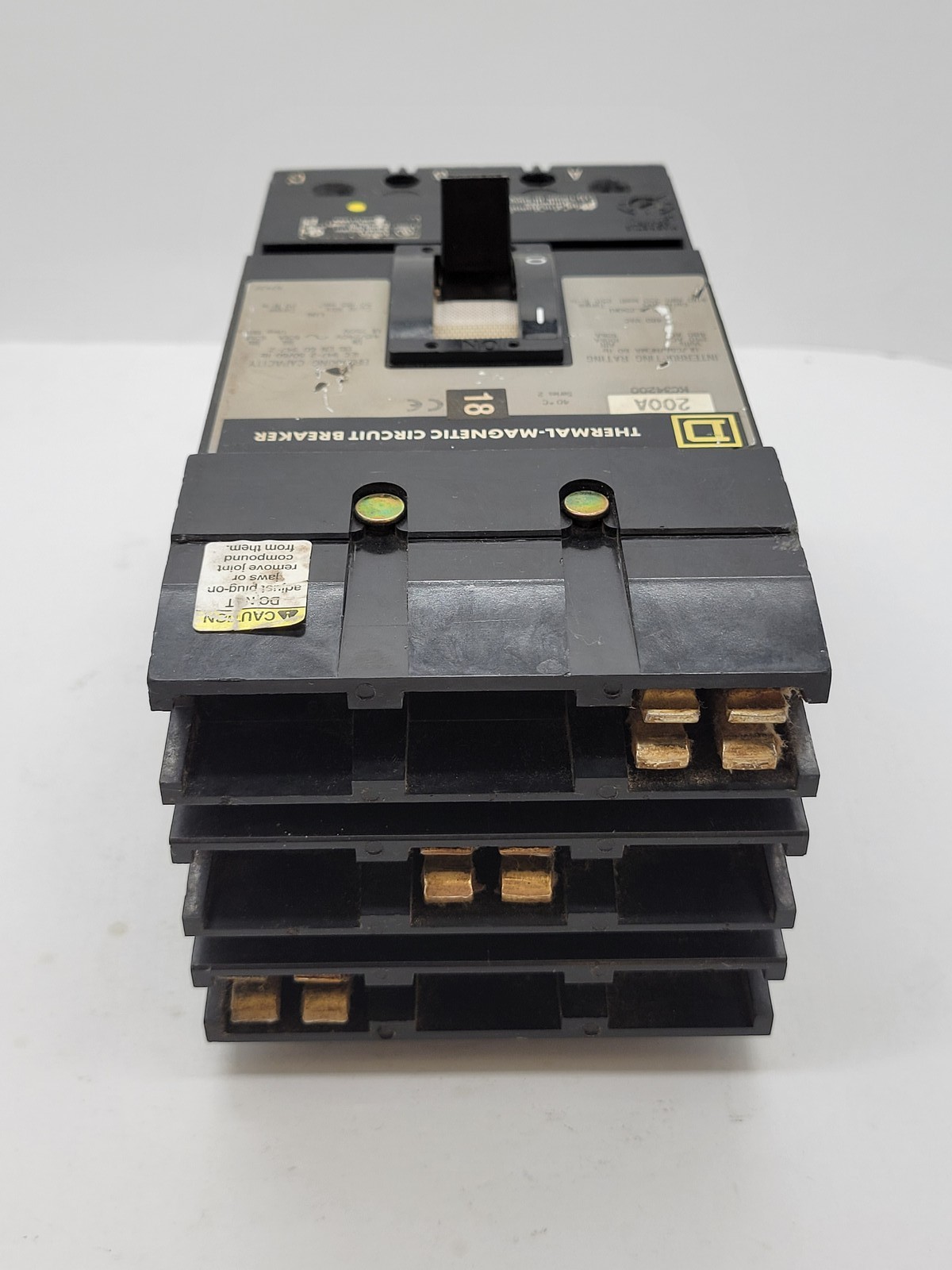 Square D KC34200 Bolt-On Circuit Breaker 200A 3P 3PH 480V 65KA KC Gray