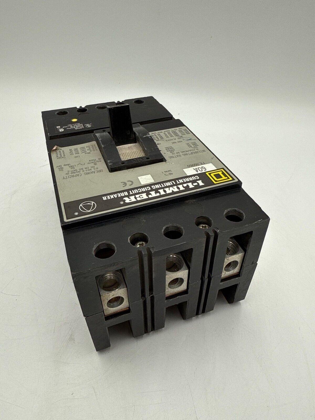 Square D FIL36060 Circuit Breaker 60A 3P 600V I-Limiter 60 Amp 3 Pole Used