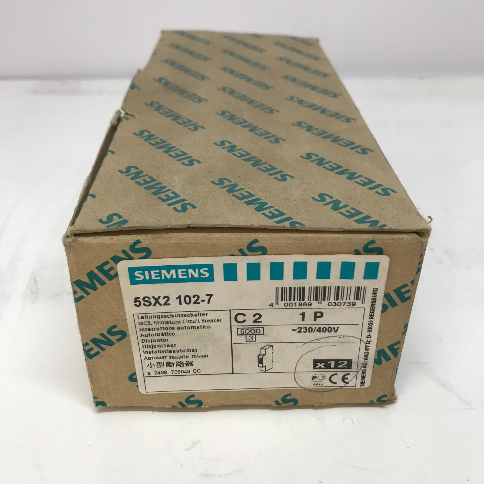 Siemens Miniature Circuit Breaker 5SX2 102-7 – New in box (Qty 12)