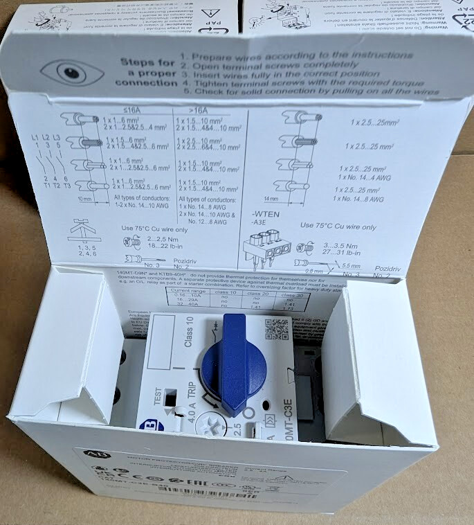 Allen-Bradley 140MT-C3E-B40 Motor Protecting Circuit Breaker 2.5-4A (New in Box)