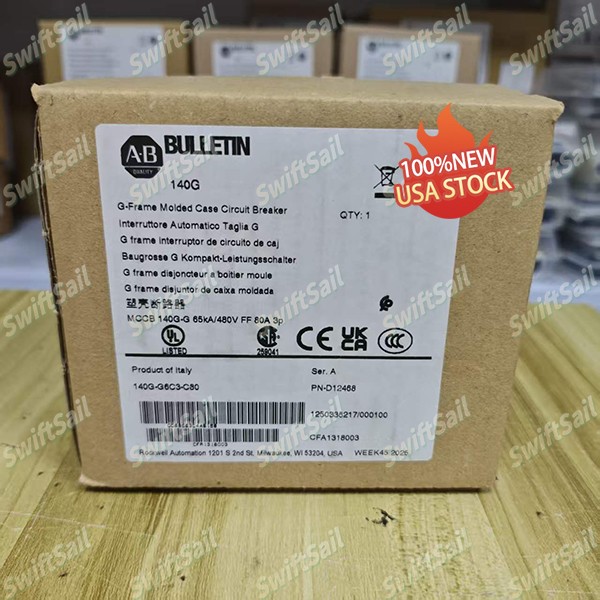 New Allen-Bradley 140G-G6C3-C80 Heavy Duty Electrical Control Breaker