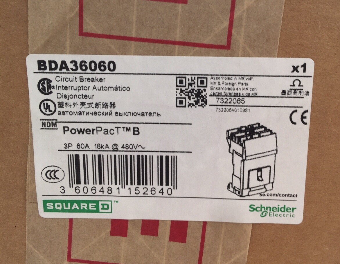 HOUSTON STOCK NEW SQUARE E BDA36060 POWERPACT 60 AMP FREE 2 DAY AIR BUY NOW