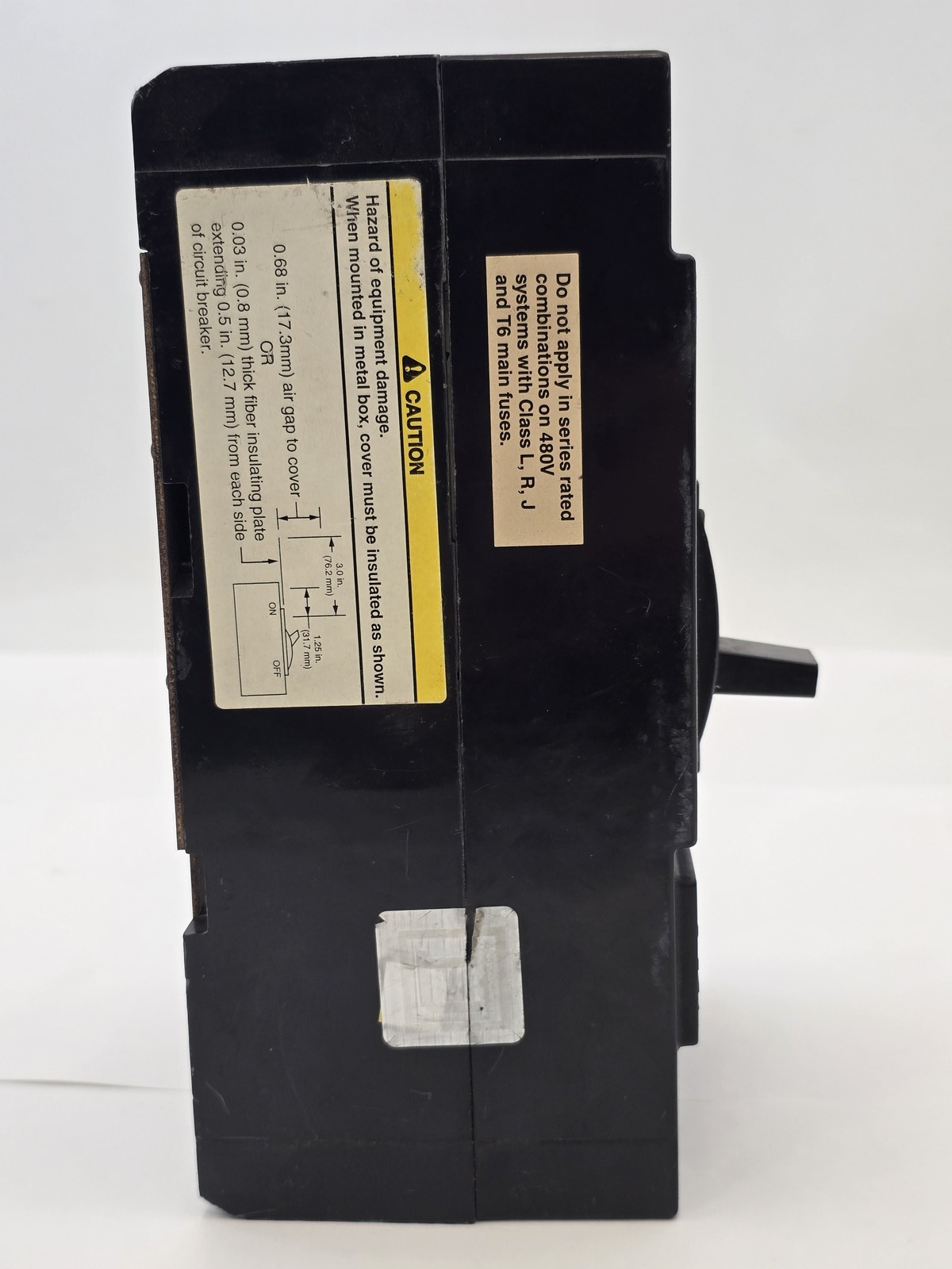 Square D KAL36070 Feed-Thru Circuit Breaker 70A 600VAC 3P 3PH Type KAL 70 Amp