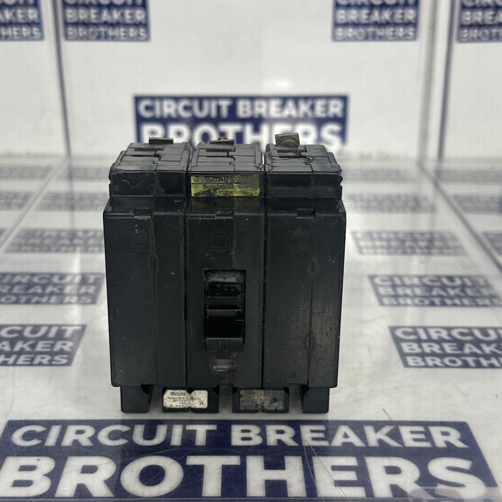 Square D EHB34030 30 Amp 480/277V 3 Pole Circuit Breaker Ship Same Day (Chipped)