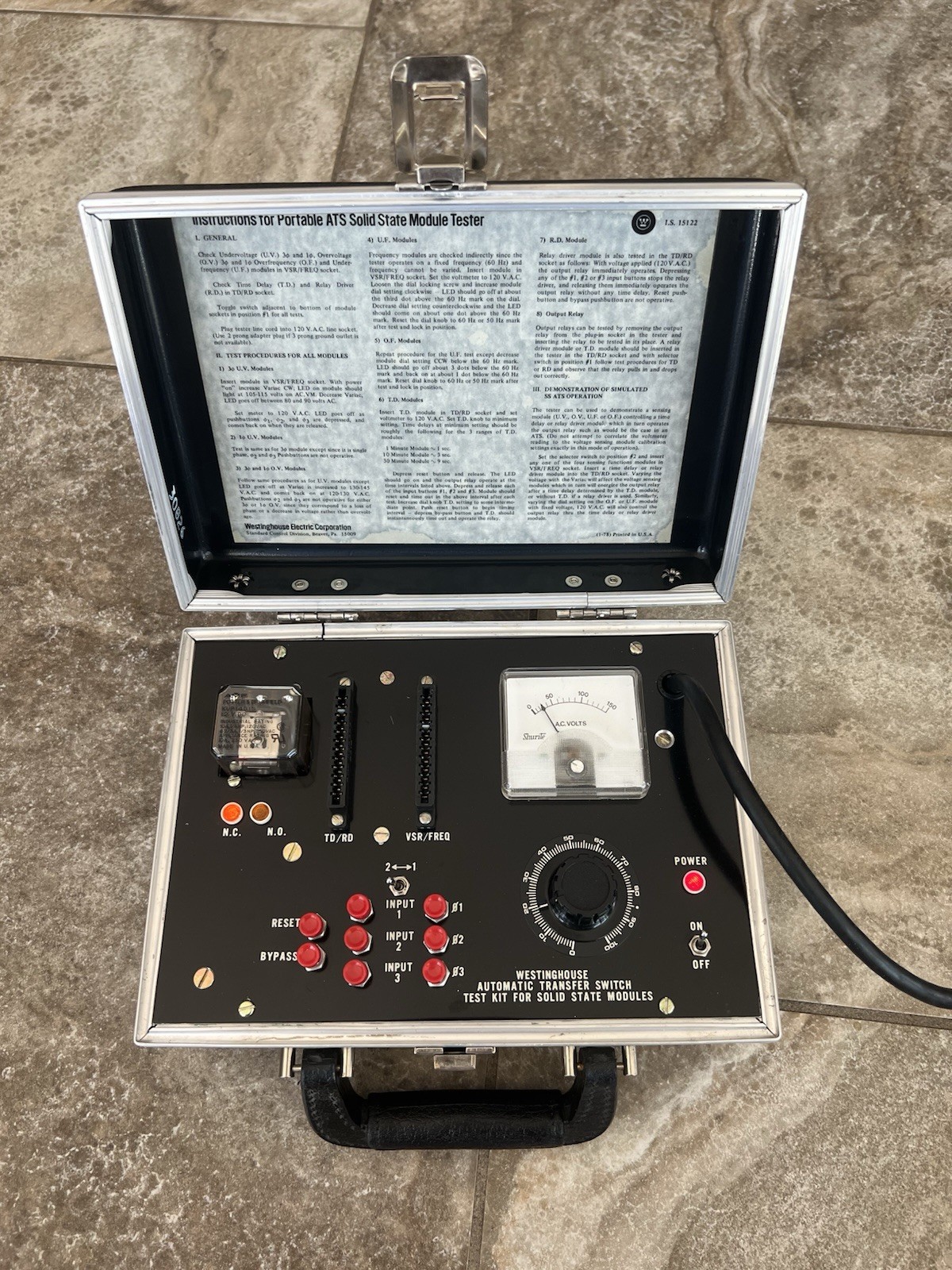 Westinghouse Automatic Transfer Switch Test Kit For Solid State Modules Used