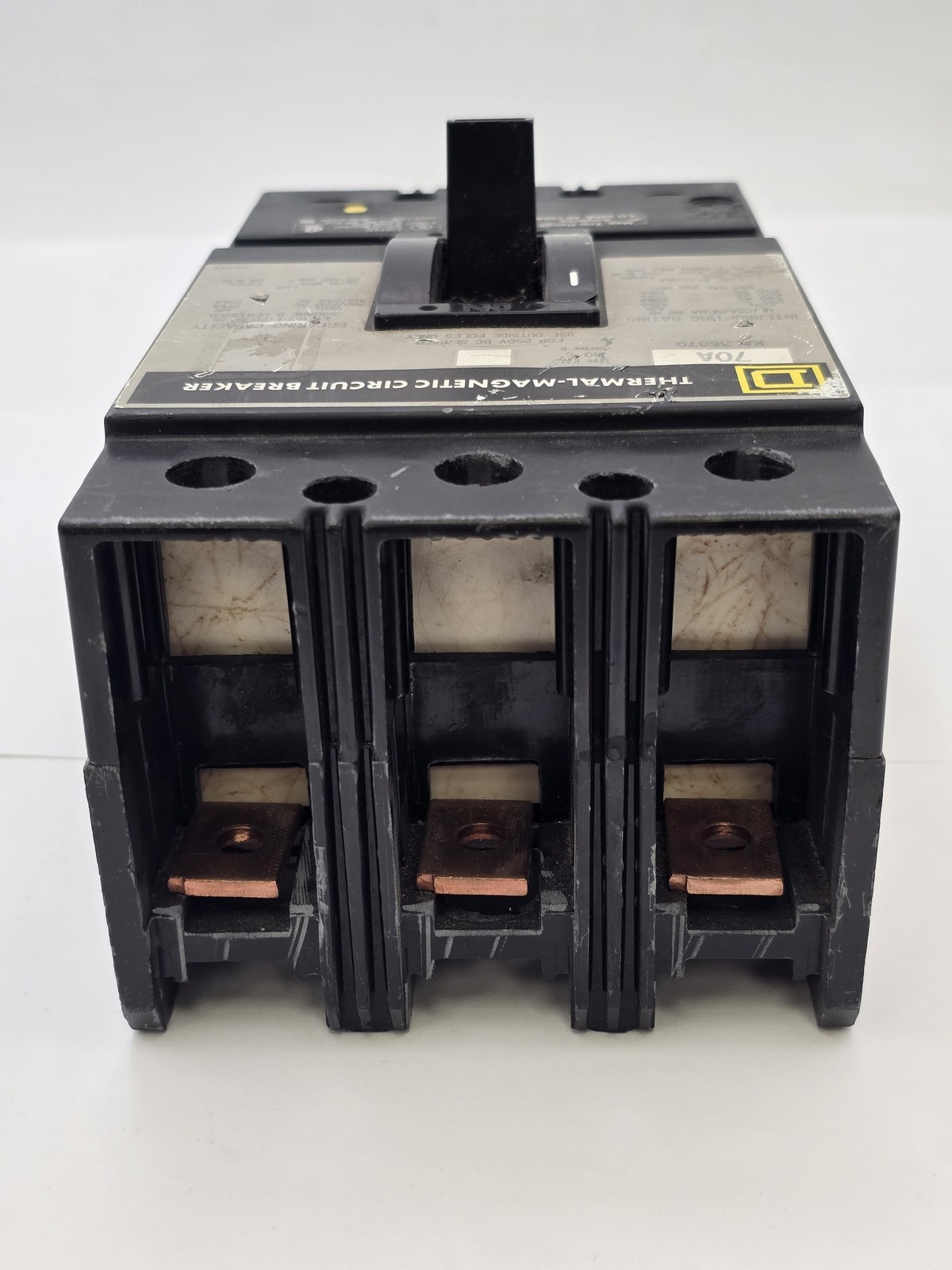 Square D KAL36070 Feed-Thru Circuit Breaker 70A 600VAC 3P 3PH Type KAL 70 Amp