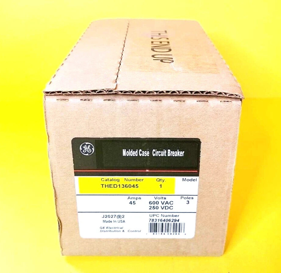 ⚡100% BRAND NEW⚡ GENERAL ELECTRIC GE THED136045 600VAC 250VDC CIRCUIT BREAKER ⚡
