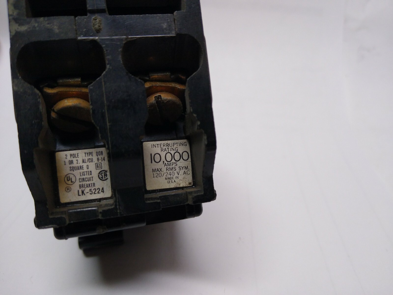 Tested! ✔ Square D QOB220 120/240 V 20Amp Type QOB Bolt On Circuit Breaker