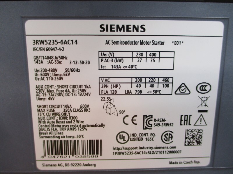 New Siemens 3RW5235-6AC14 Free Shipping New in Box New Factory Sealed PLC 1PC US