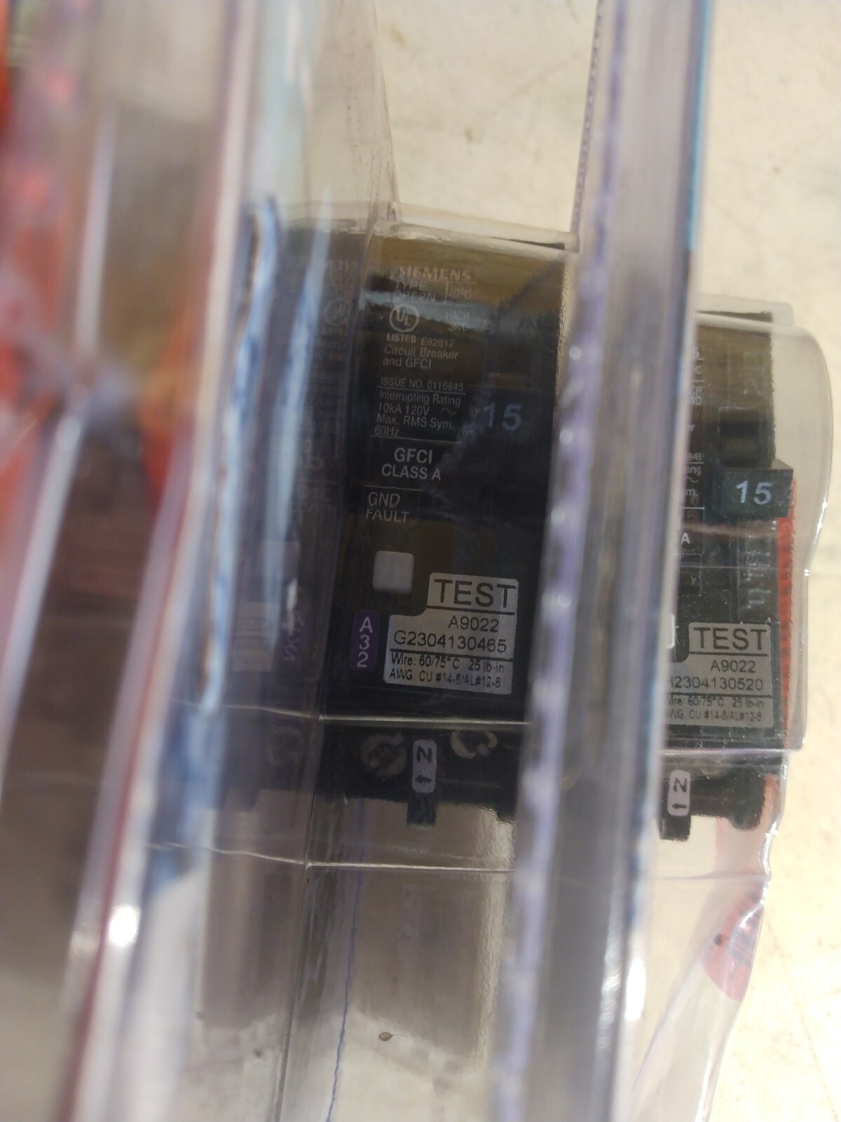 (Quantity 3) Siemens QF115ANP Single Pole GFCI Breaker – 15A, UL Listed