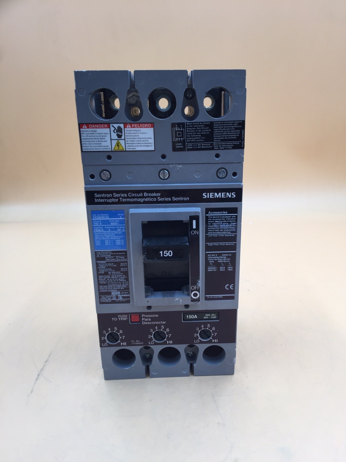 HOUSTON STOCK SIEMENS FXD63B150 TYPE FXD 150 AMP REFURBISH FREE 2DAY AIR BUY NOW