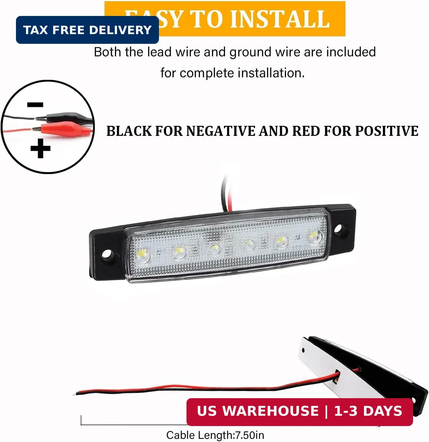 PSEQT LED Boat Interior Lights Marine Courtesy Light Strip Deck Transom Cockpit