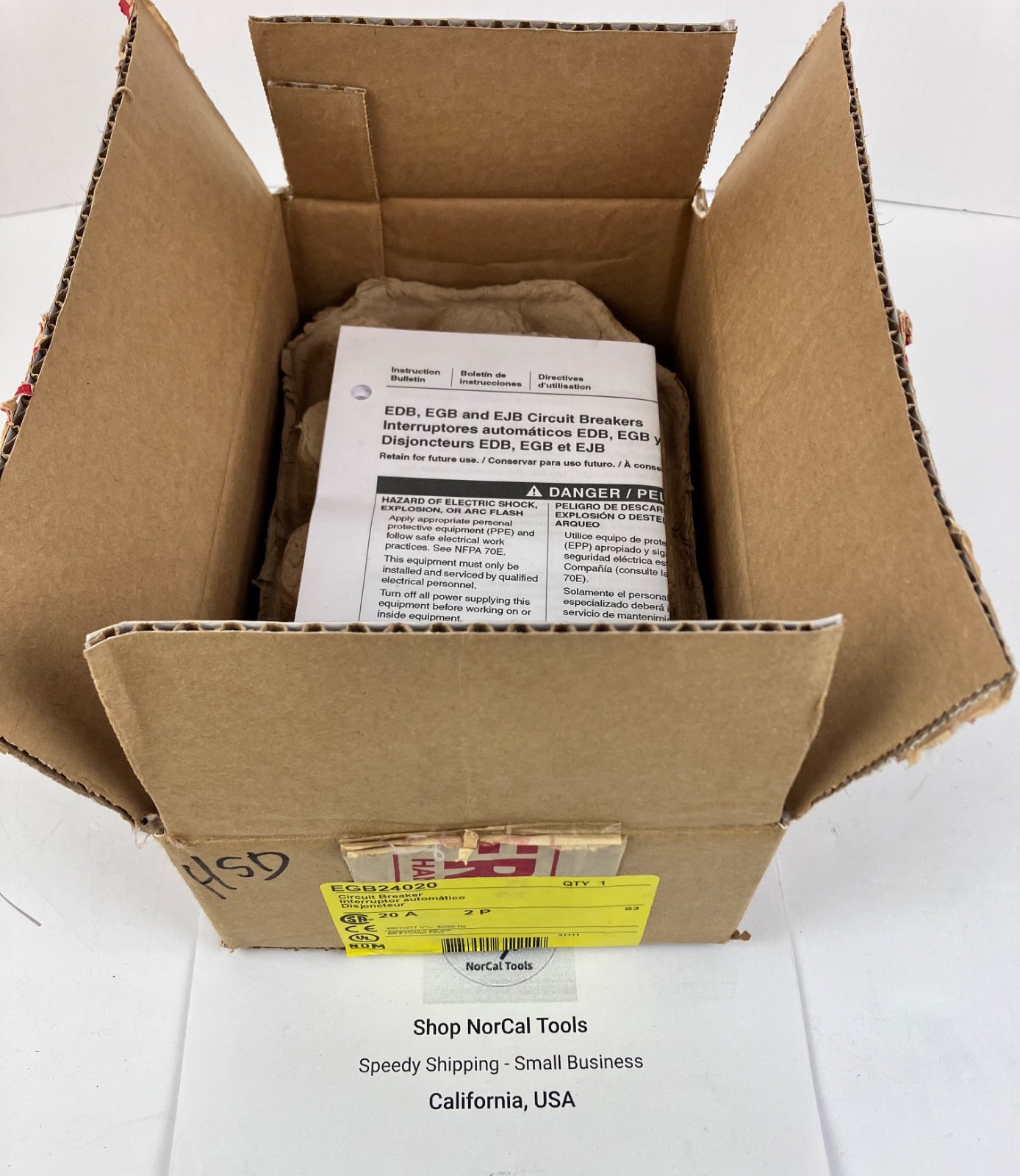 Square D EGB24020 E-Frame Circuit Breaker 20A 2-Pole 480Y/277V Bolt-On NEW
