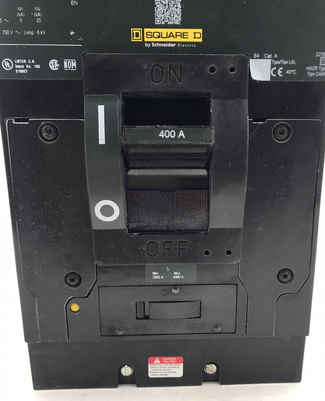 HOUSTON STOCK NEW SQUARE D LAL36400 TYPE LA 400 AMP 600V FREE SHIPPING