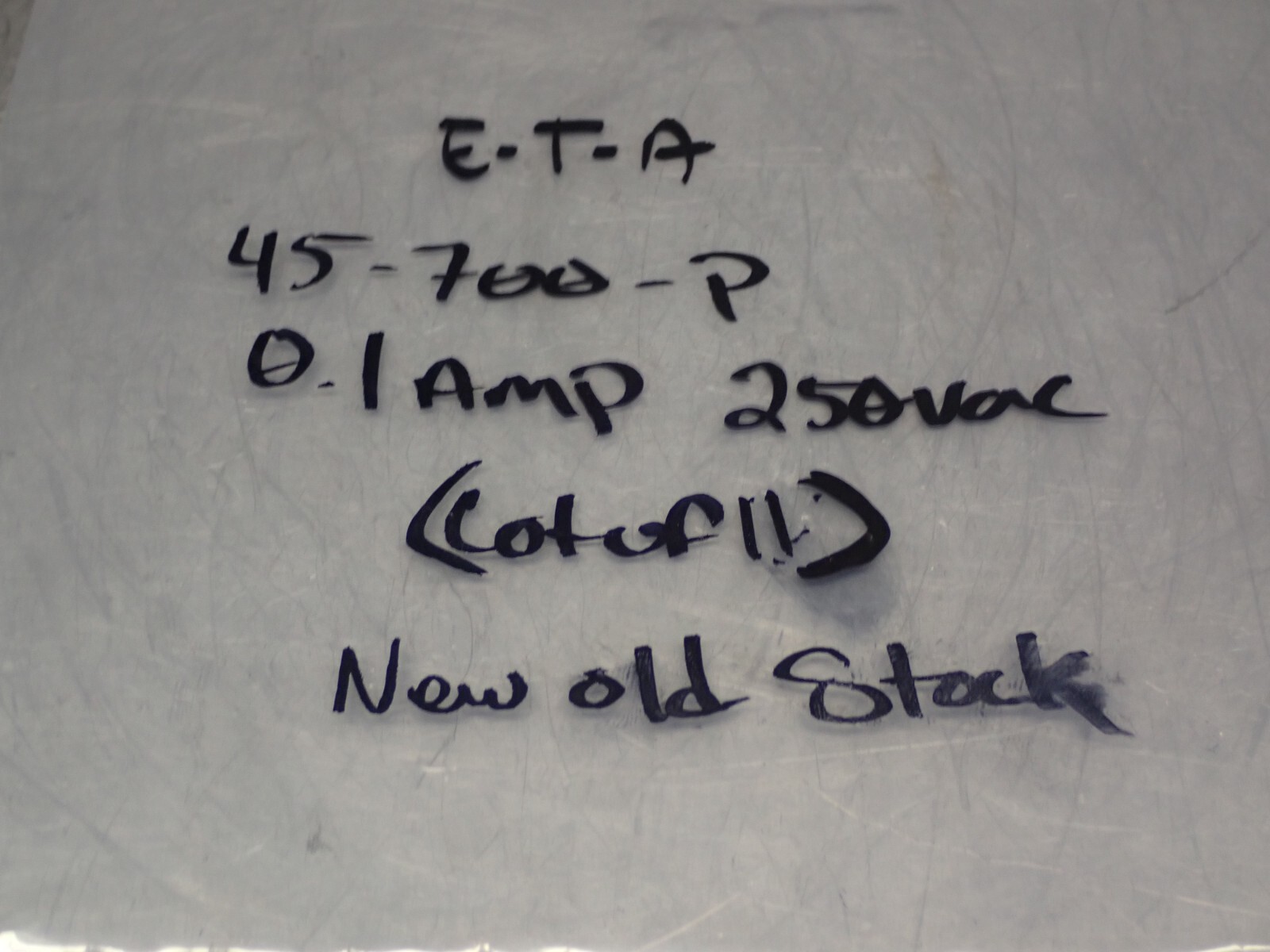 ETA 45-700-P 0.1A 250VAC Circuit Breakers New Old Stock (Lot of 11)