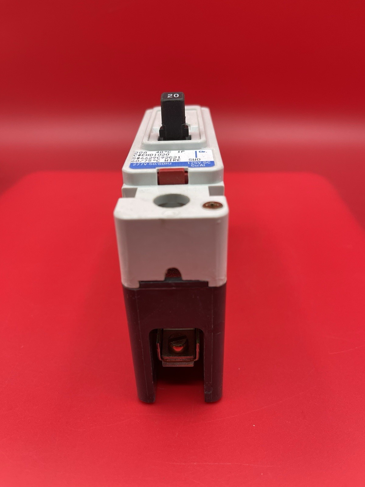 Eaton Cutler-Hammer EHD1020 Industrial Circuit Breaker 20 Amps 277 Vac 1 Pole