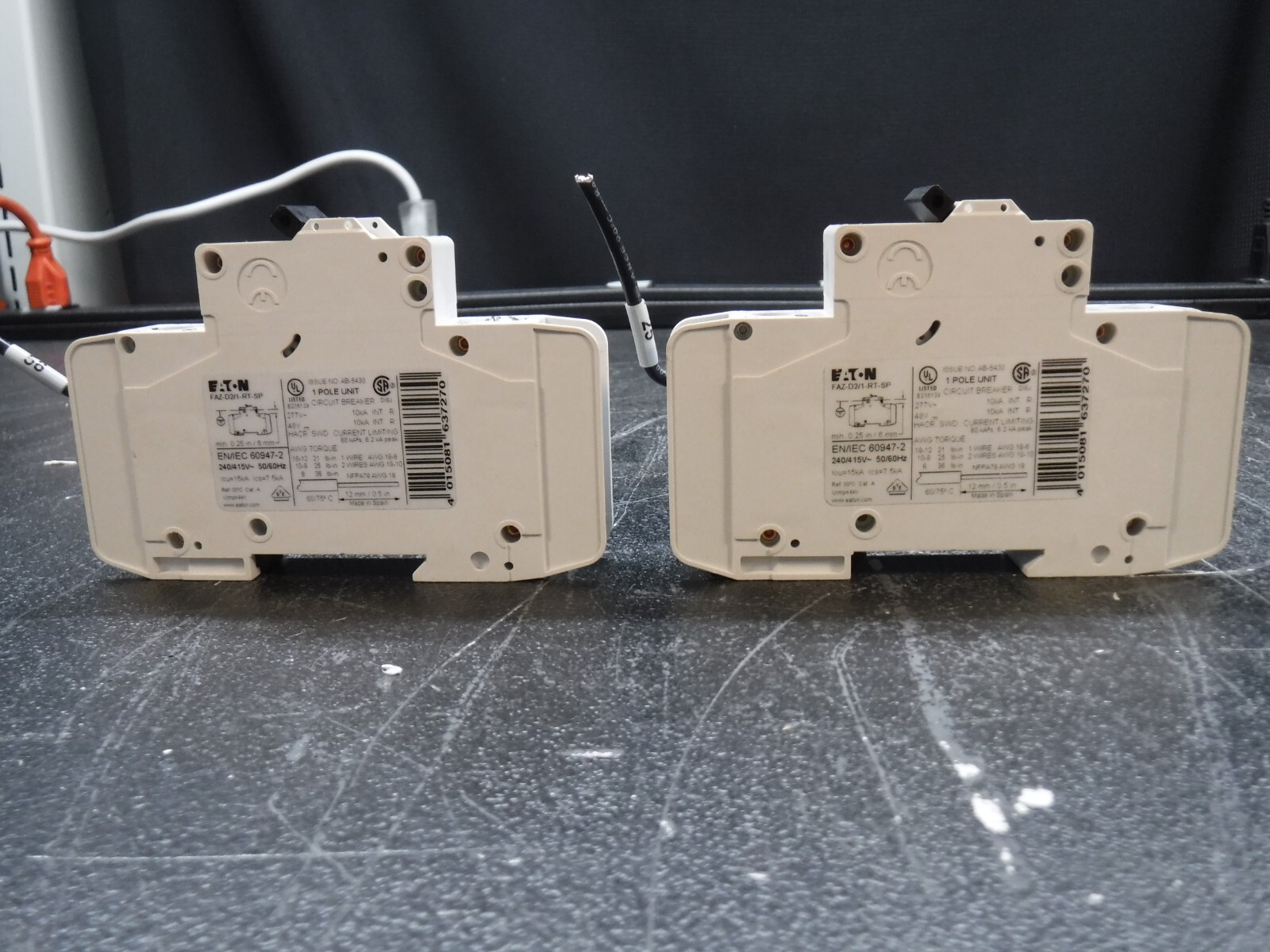 Eaton FAZ-D2/1-RT-SP EN/IEC 60947-2 240/415V~ 50/60Hz Pole Units Circuit Breaker