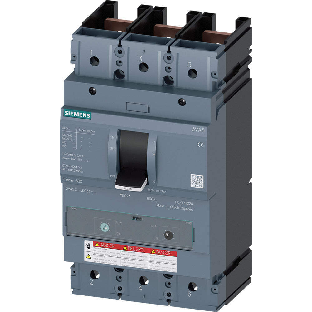 3VA5340-5EC31-0AA0 – Siemens 400A 600V 3 Pole 3VA53 Frame Molded Case Circuit Br