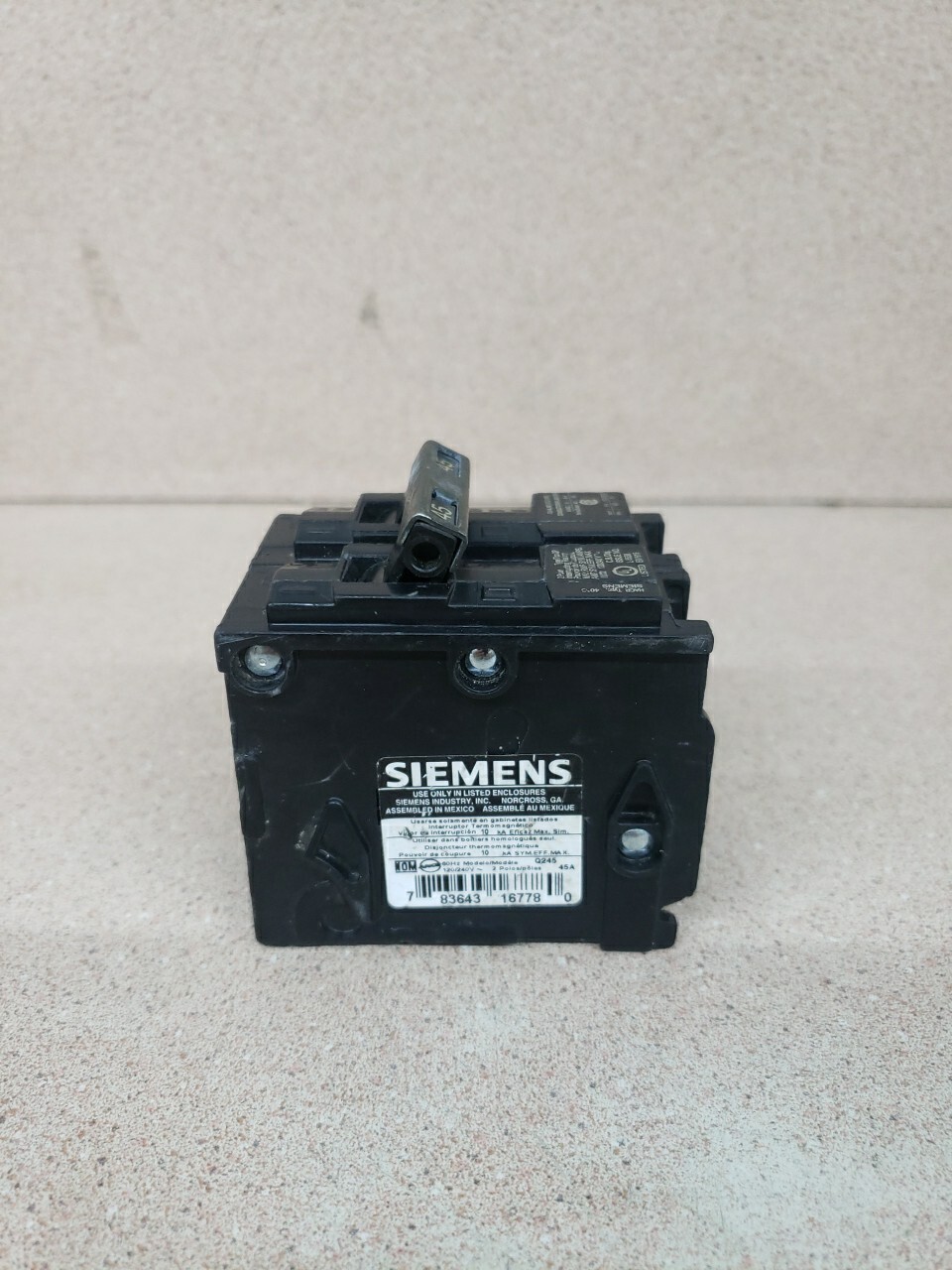 NEW TAKE OUT Siemens Q245 45 Amp Double-Pole Type QP Circuit Breaker