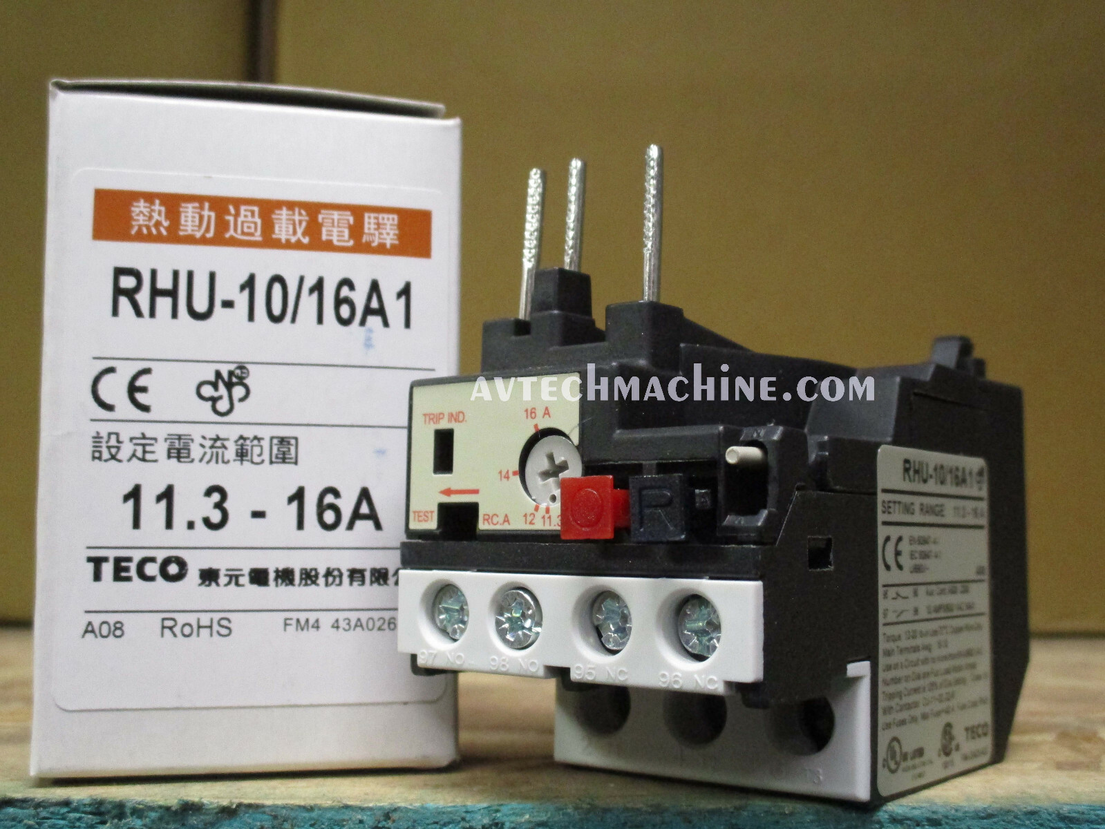 RHU-10/16A1 Teco Thermal Overload 11.3 – 16 Amp