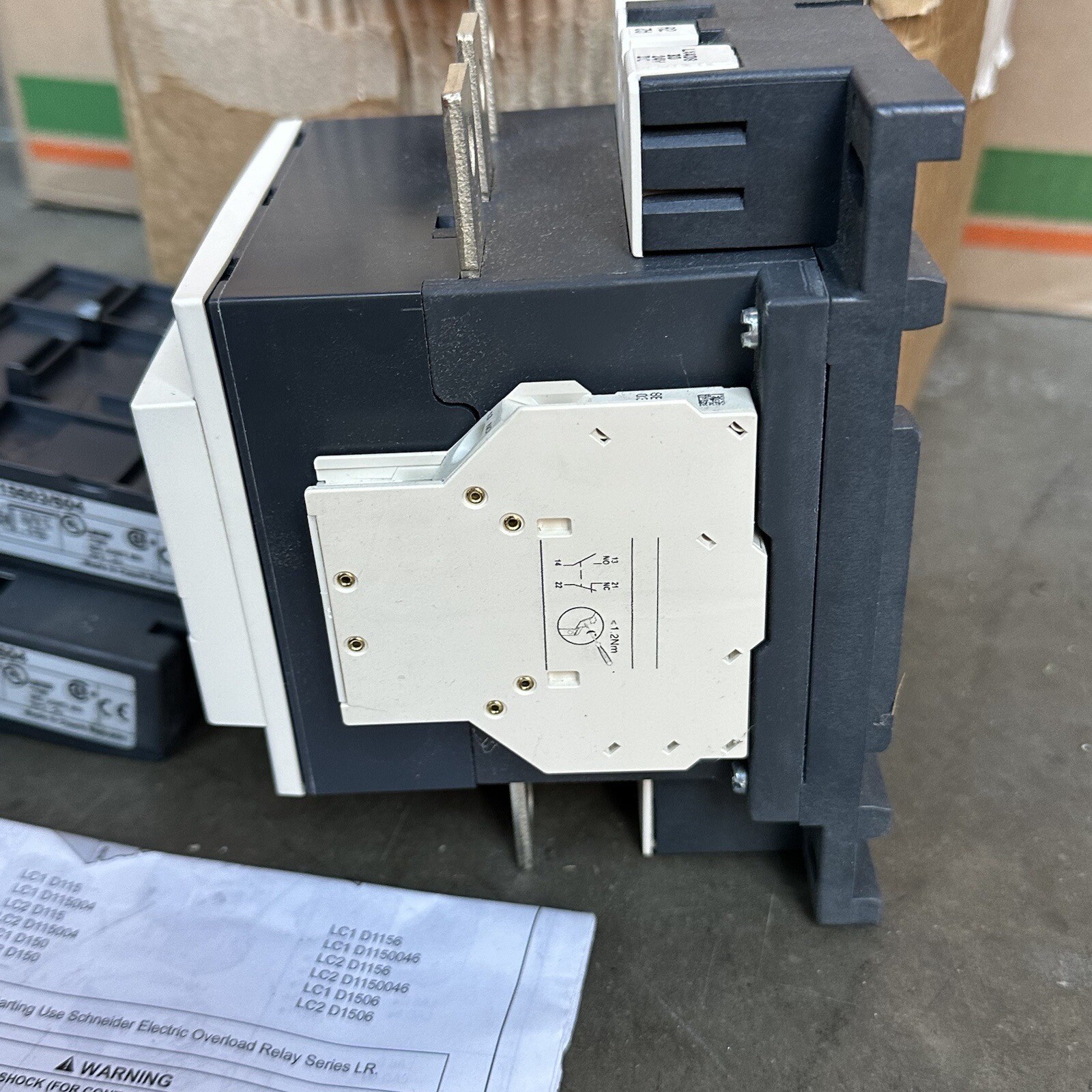 NEW OPEN BOX Schneider LC1 D115BD 3P 115A 24VDC Coil Contactor 75HP 460V