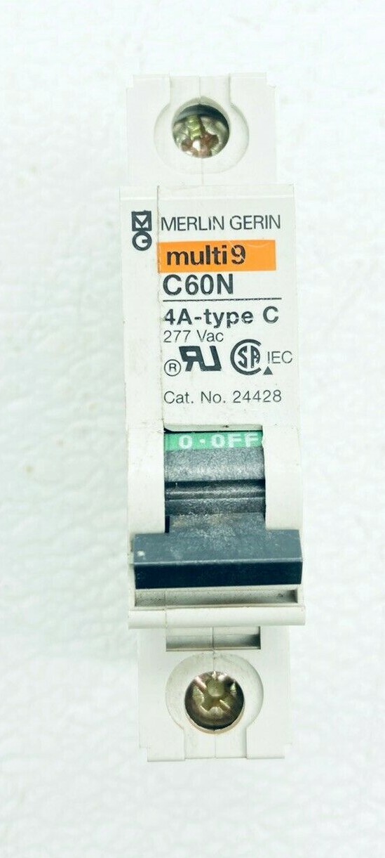 LOT OF 7 MERLIN GERIN CIRCUIT BREAKER 1) 17456 / 2) 24431 / 2) 24428 / 1)24427
