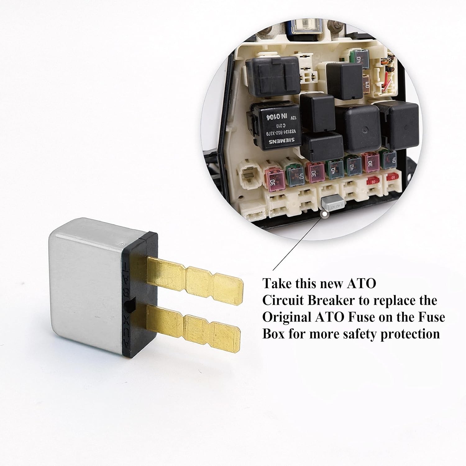 Circuit Breaker, Plug in Mounting, Snap Off, T1 Thermal Reset, Blade Type 25A Te