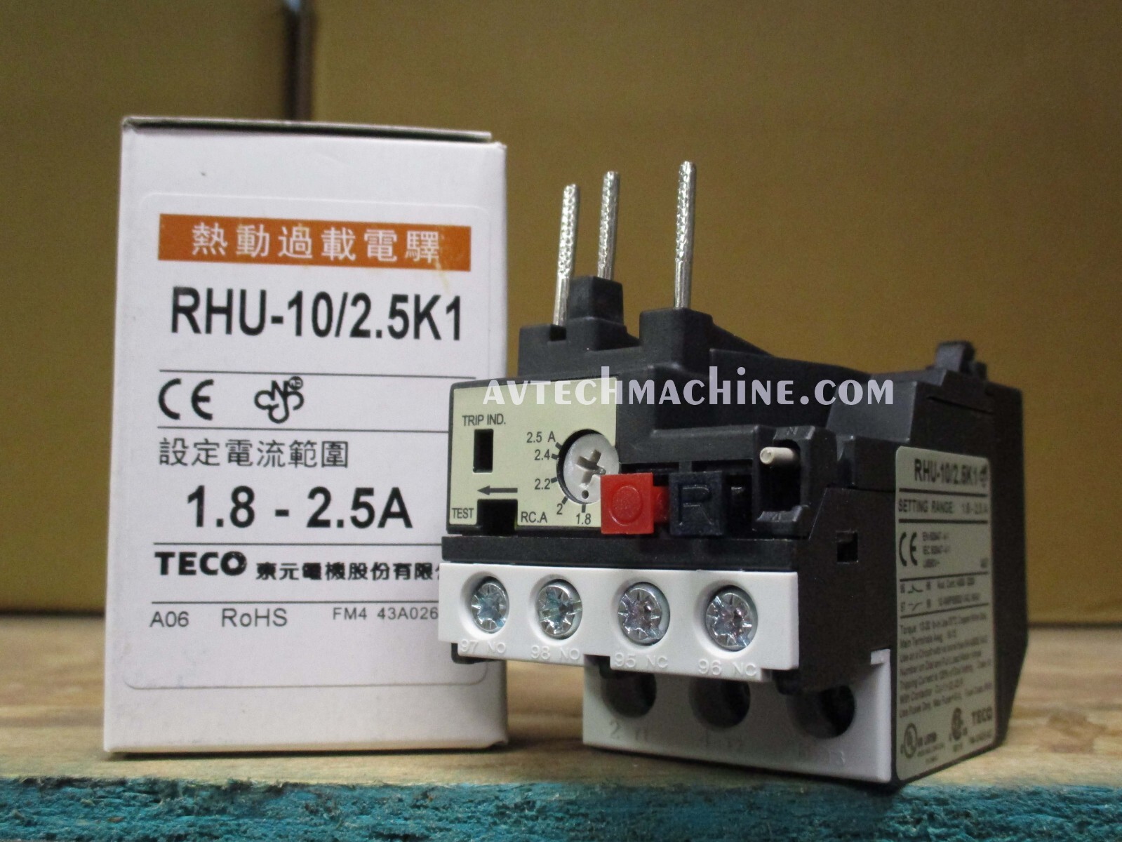 RHU-10/2.5K1 Teco Thermal Overload 2 Pole 1.8 – 2.5 Amp