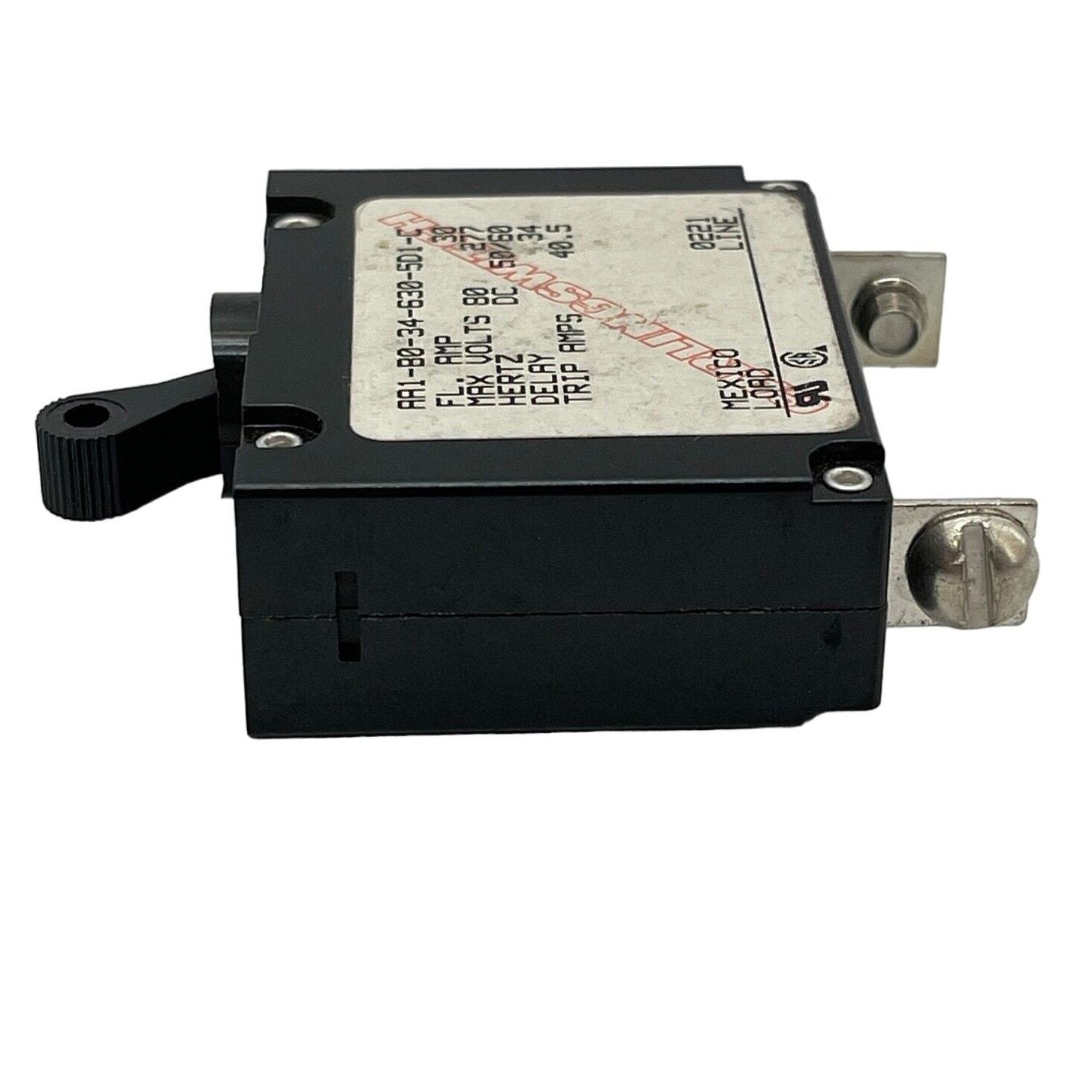 Carling Technologies 30A Circuit Breaker AA1-B0-34-630-5D1-C 1 Pole 277VAC – NEW