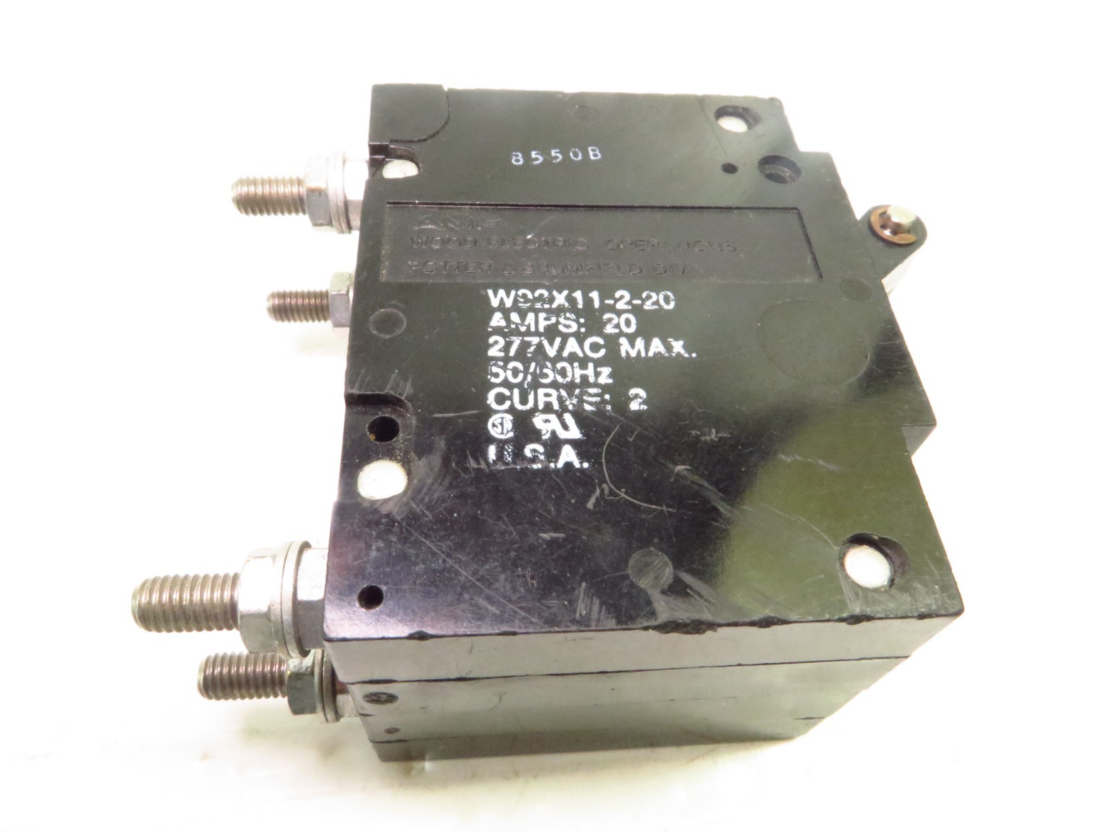 AMF Potter & Brumfield W92X11-2-20 20A Circuit Breakers 277VAC