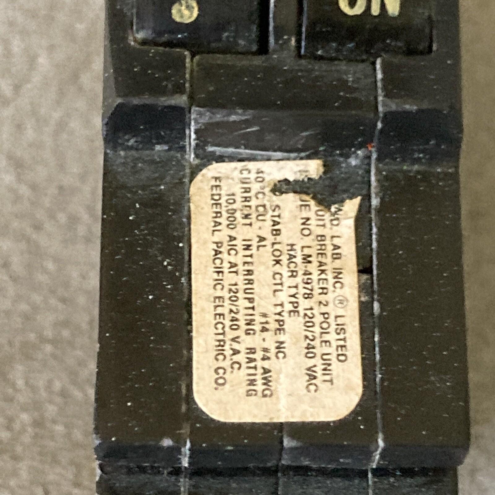 American FPE 20 Amp 2 Pole NC220 Stab-Lok Breaker Mini THIN NC White “20”