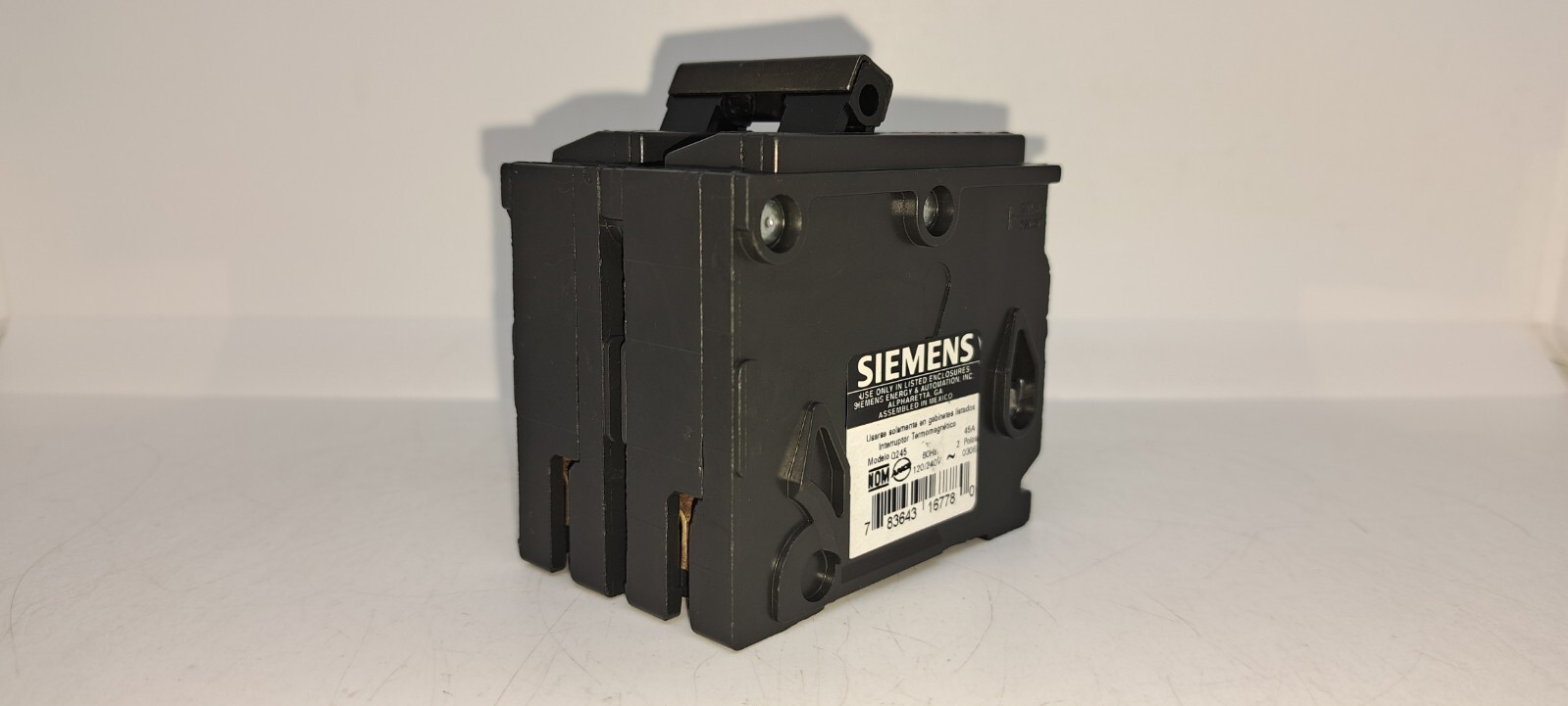 Siemens ITE Q245 45 Amp 2 Pole 120/240V Type QP Circuit Breaker
