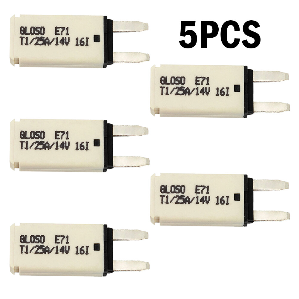 5x 25A Mini ATM Manual Reset Circuit breaker Blade Fuse Resettable Car Boat Van
