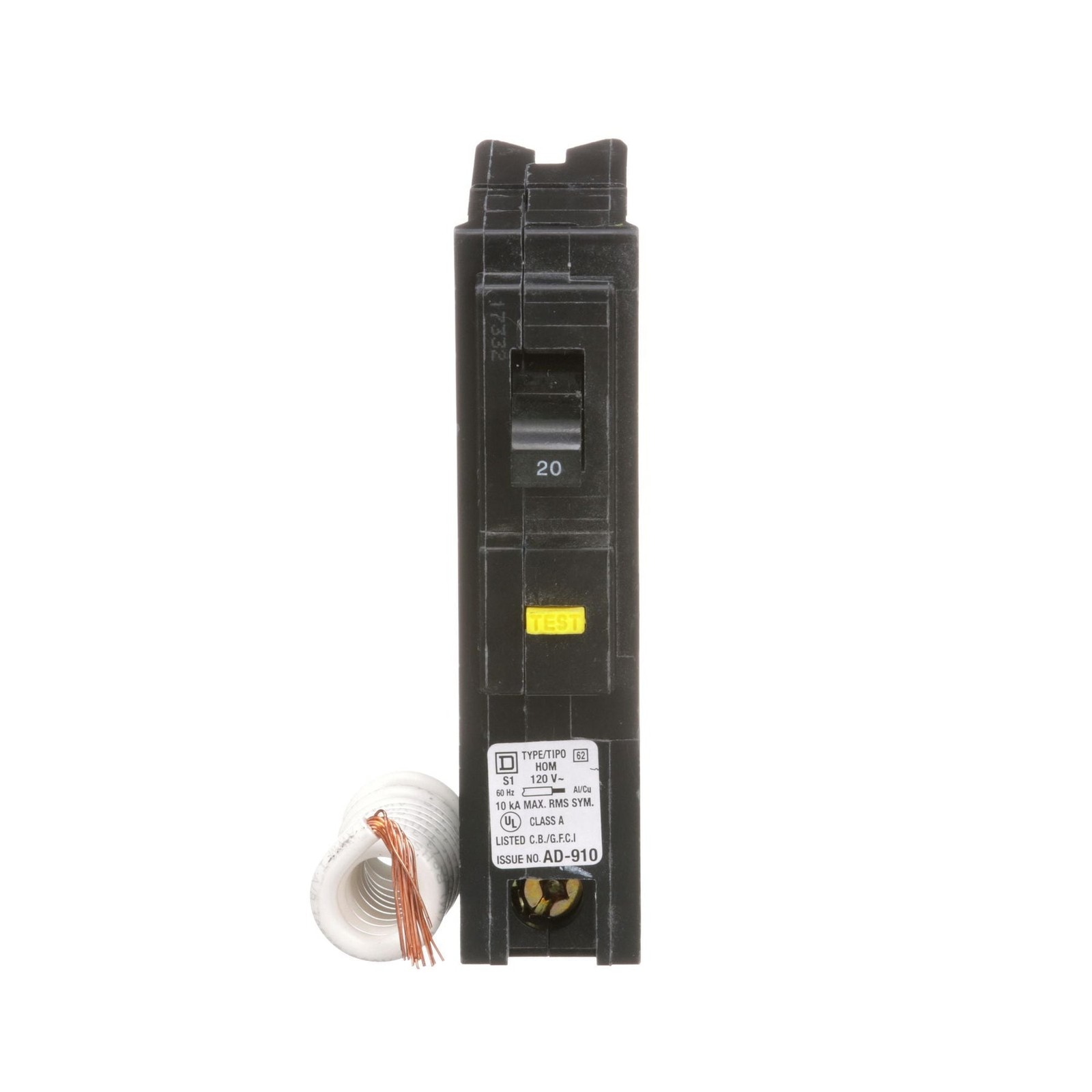 Square D HOM120GFI Molded Case Breakers (MCCBs)