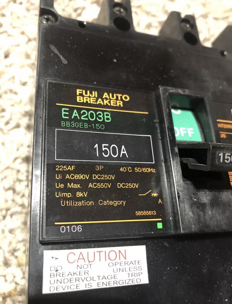 Fuji Electric EA203B BB3GEB-150 150A Breaker