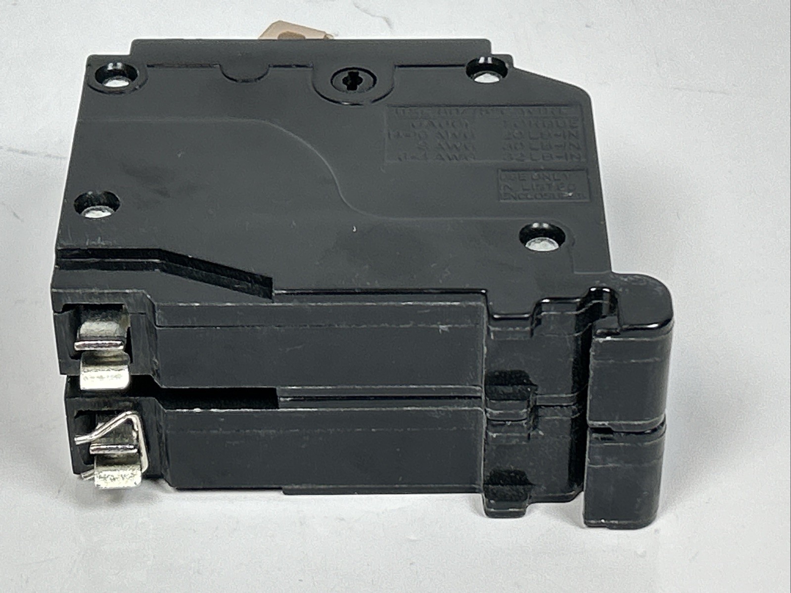 Circuit Breaker 50 Amp 2 Pole Electrical Unbranded Black Plastic/Metal Open Box