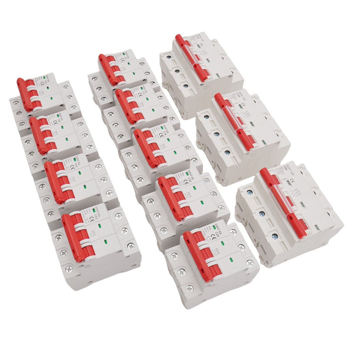 3P AC MCB Mini Circuit Breaker Type C 6 10 16 25 40 50 63 80 100 125Amp 400/500V
