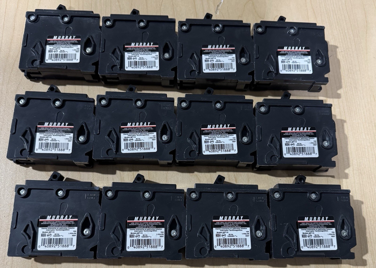MURRAY MP115 CIRCUIT BREAKER 1 POLE 15 AMPS MP-T 115