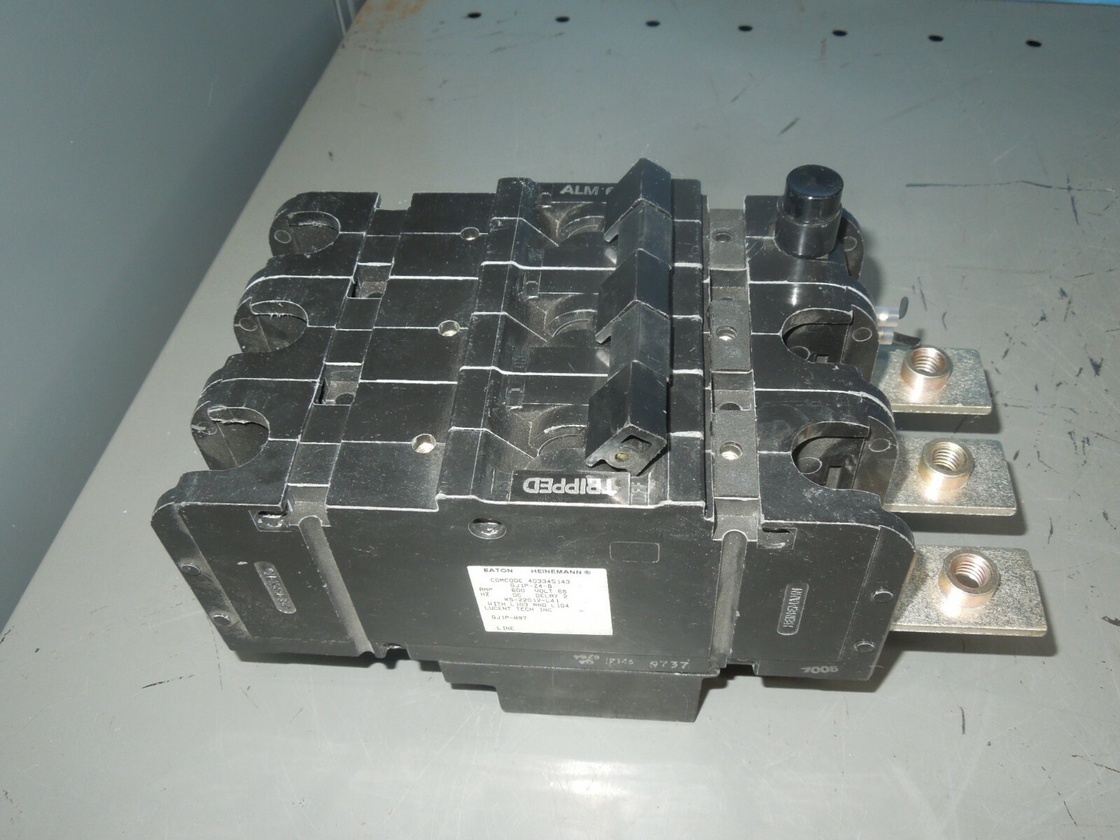 Heinemann Electric ALM-600 600A 3P 65V DC GJ1P-Z4-4 Circuit Breaker Used E-Ok