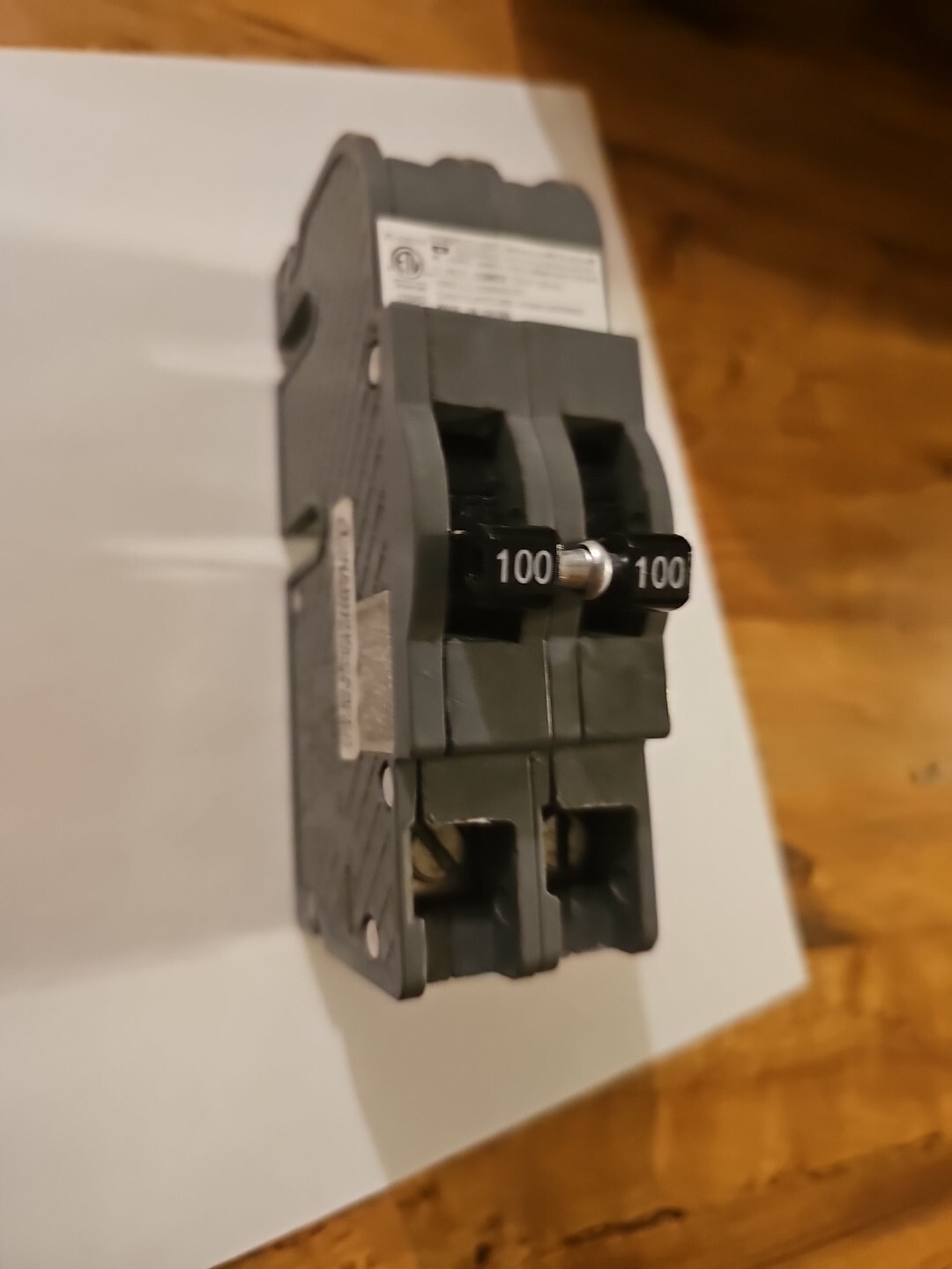 Zinsco Model: UBIZ-2100-1 Double Pole 100Amp Breaker, Connecticut Electric