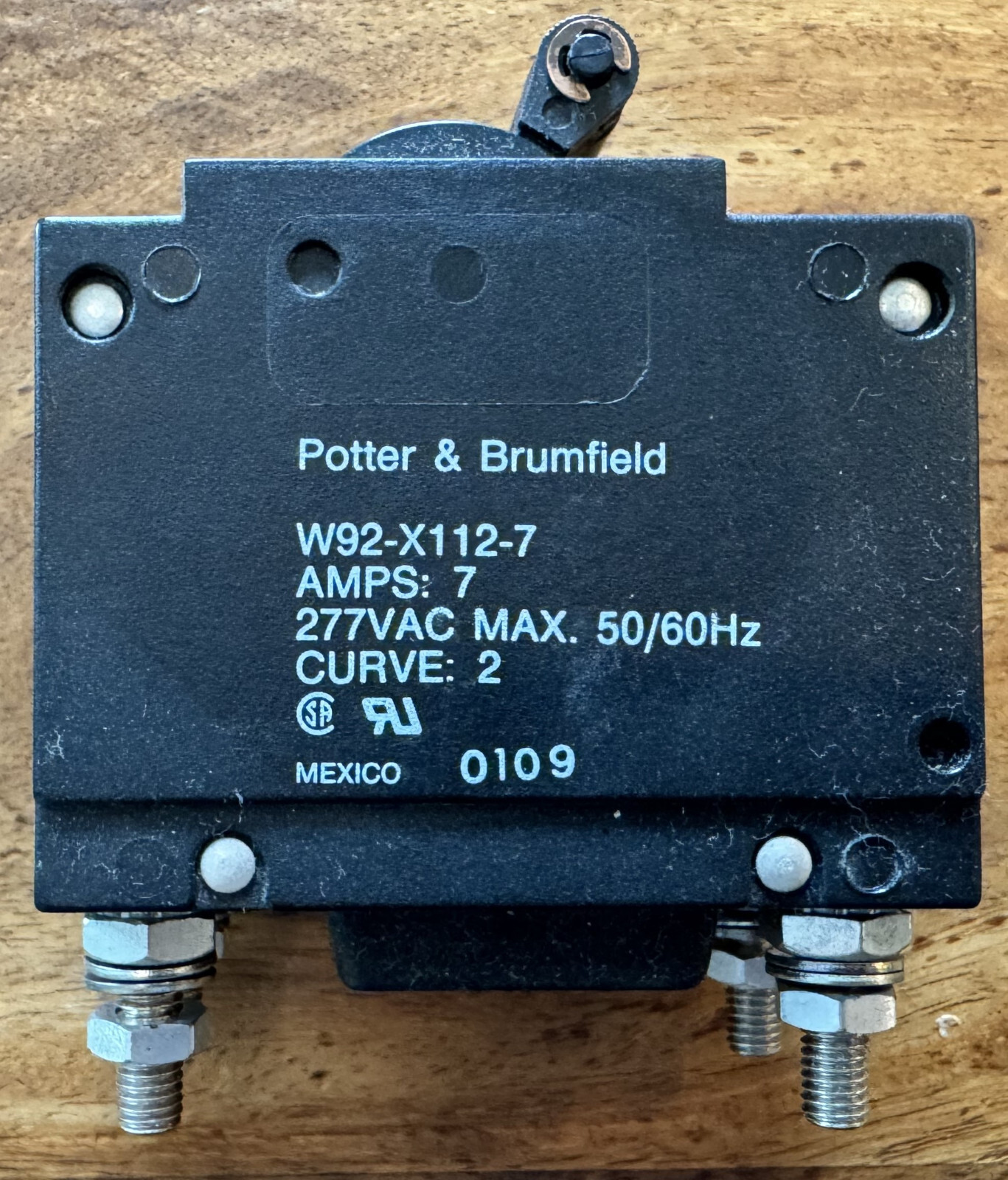 Potter & Brumfield W92-X112-7 – 7A Dual Pole Magnetic Hydraulic Breaker NOS