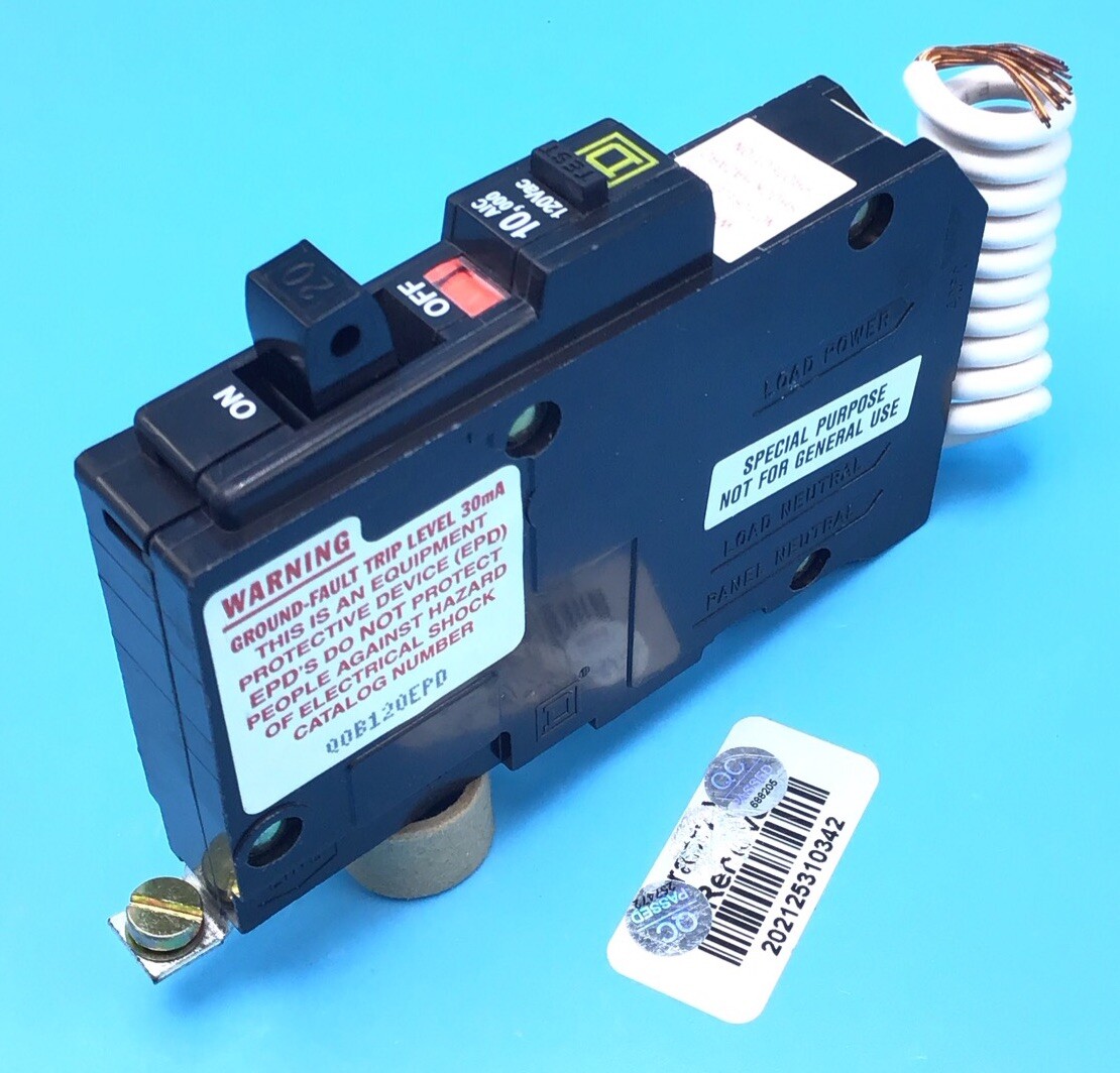 New Circuit Breaker Square D QOB120EPD Equipment Protective Device 1 Pole 20A @