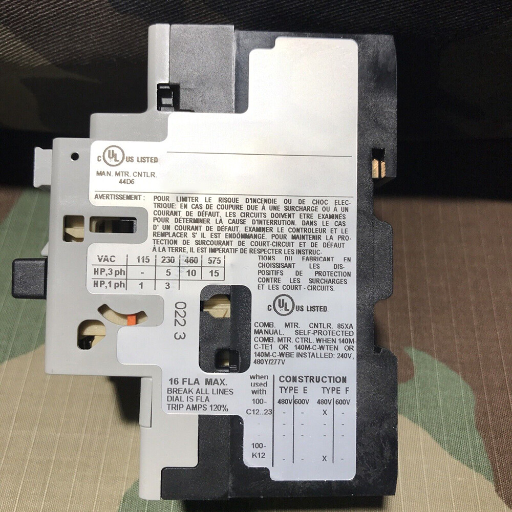 For 140M-C2E-C16 Motor Protector Circuit Breaker 140MC2EC16