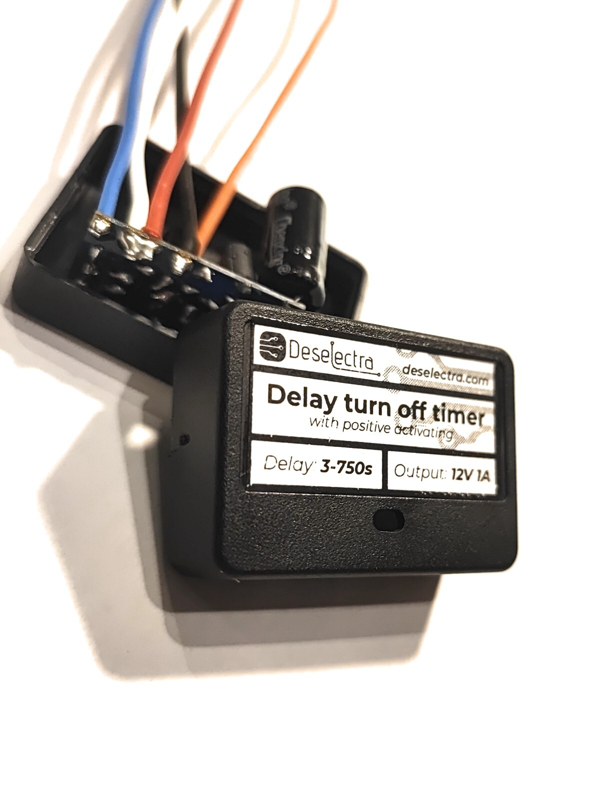 Car DRL led delay turn off timer switch 3 to 750s 12V 1A box positive activating
