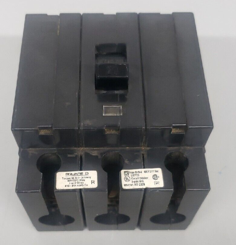 Square D EHB34020 3 Pole 20 Amp 480Y/277V Bolt-On Circuit Breaker