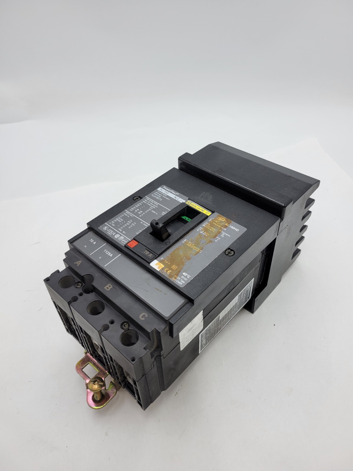 Square D HJA36070 PowerPacT I-Line Circuit Breaker 70A 600V 3P 3PH Type HJ150