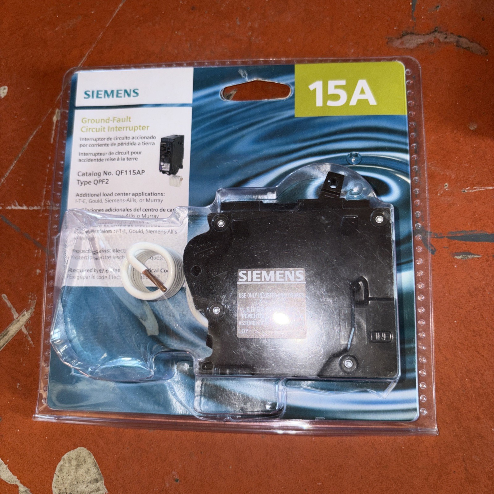 Siemens QF115AP GFCI Ground Fault Circuit Interrupter Circuit Breaker