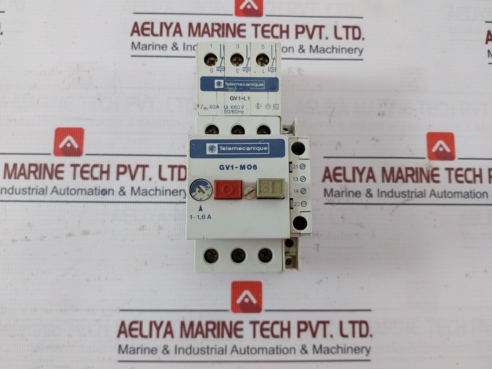 TELEMECANIQUE GV1-M06 Motor Circuit Breaker 660V 50/60Hz IEC 292-1 157-1